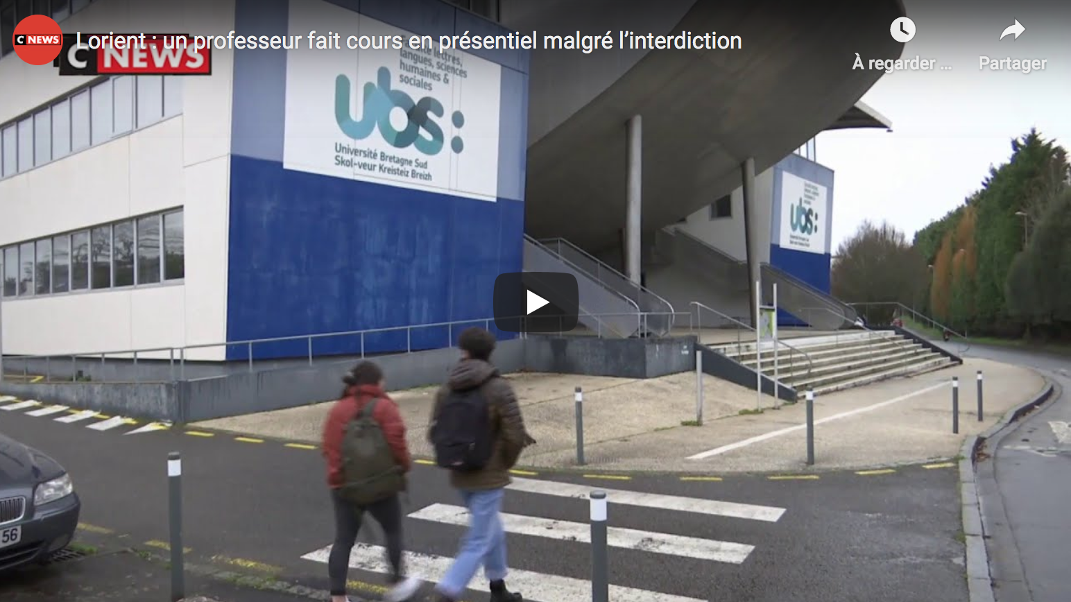 Lorient : un professeur fait cours en présentiel malgré l’interdiction