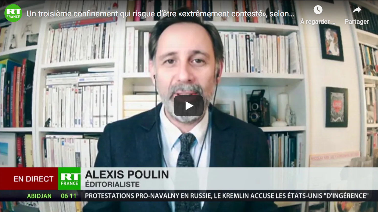 Alexis Poulin : « Le pass vaccinal, c’est un droit à la contamination » (VIDÉO)