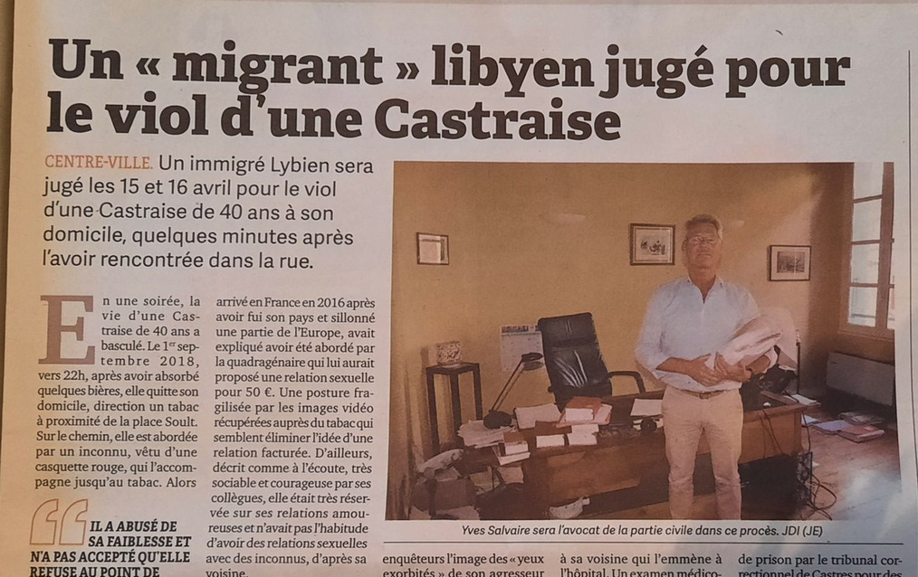 Un “migrant” libyen jugé pour le viol d’une Castraise