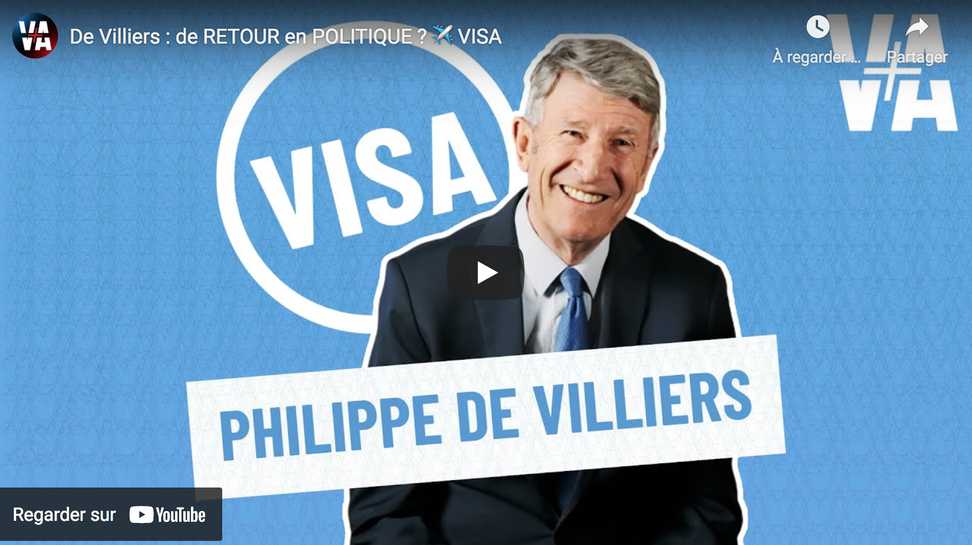 Philippe de Villiers : de retour en politique ? (VIDÉO)