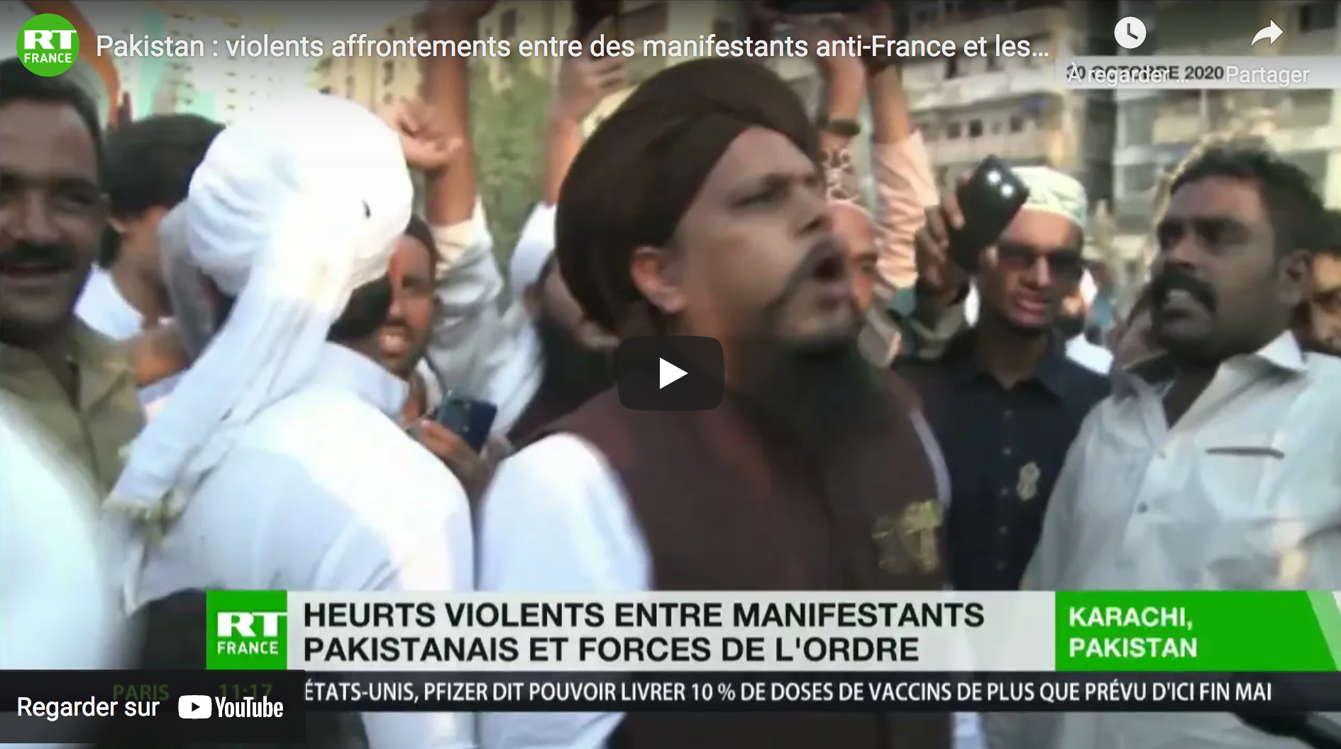 Pakistan : violents affrontements entre des manifestants anti-France et les forces de l’ordre (VIDÉO)