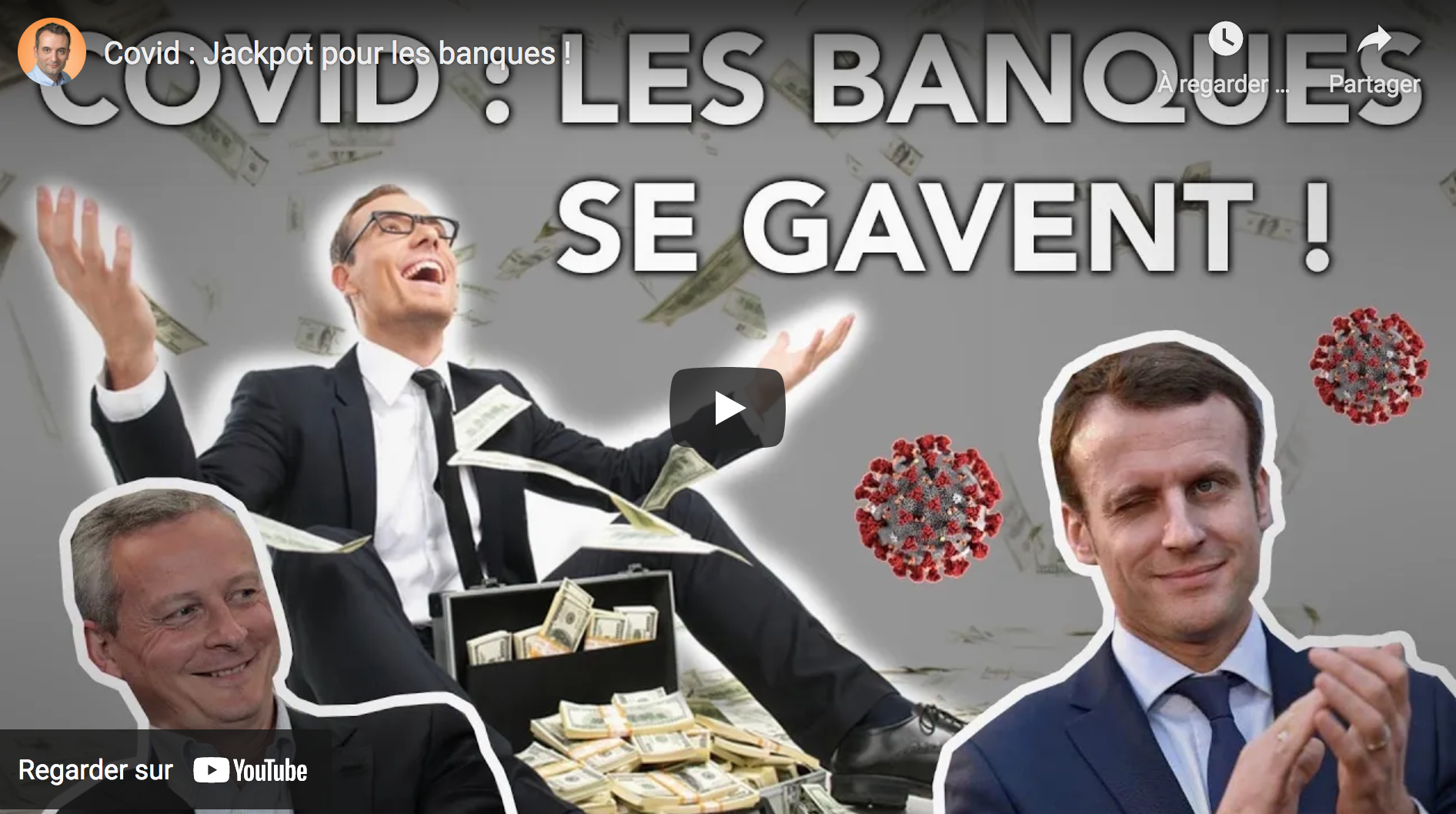 Covid : Jackpot pour les banques ! (Florian Philippot)