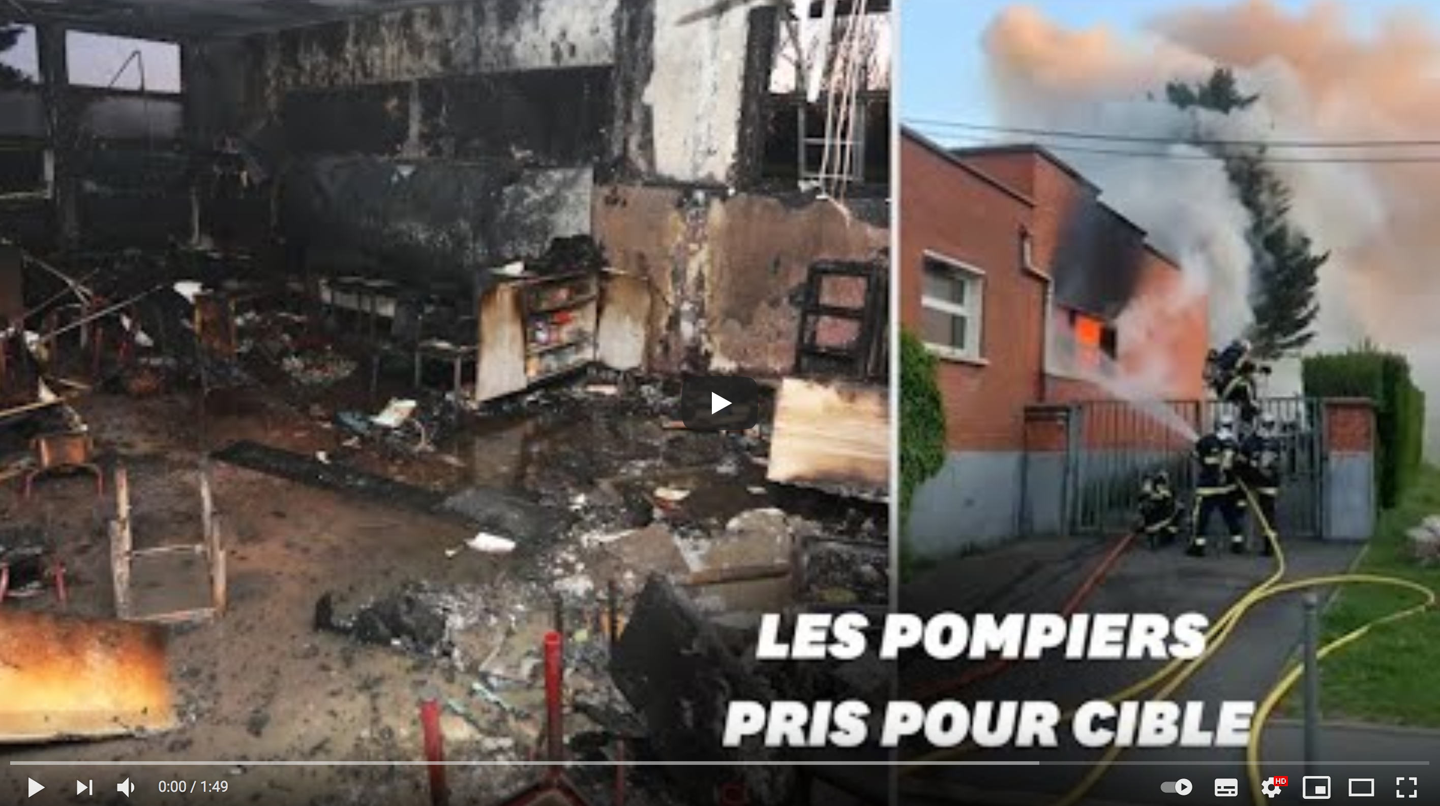 Une école ravagée par un incendie à Lille, les pompiers pris à partie par des Chances pour la France (VIDÉO)