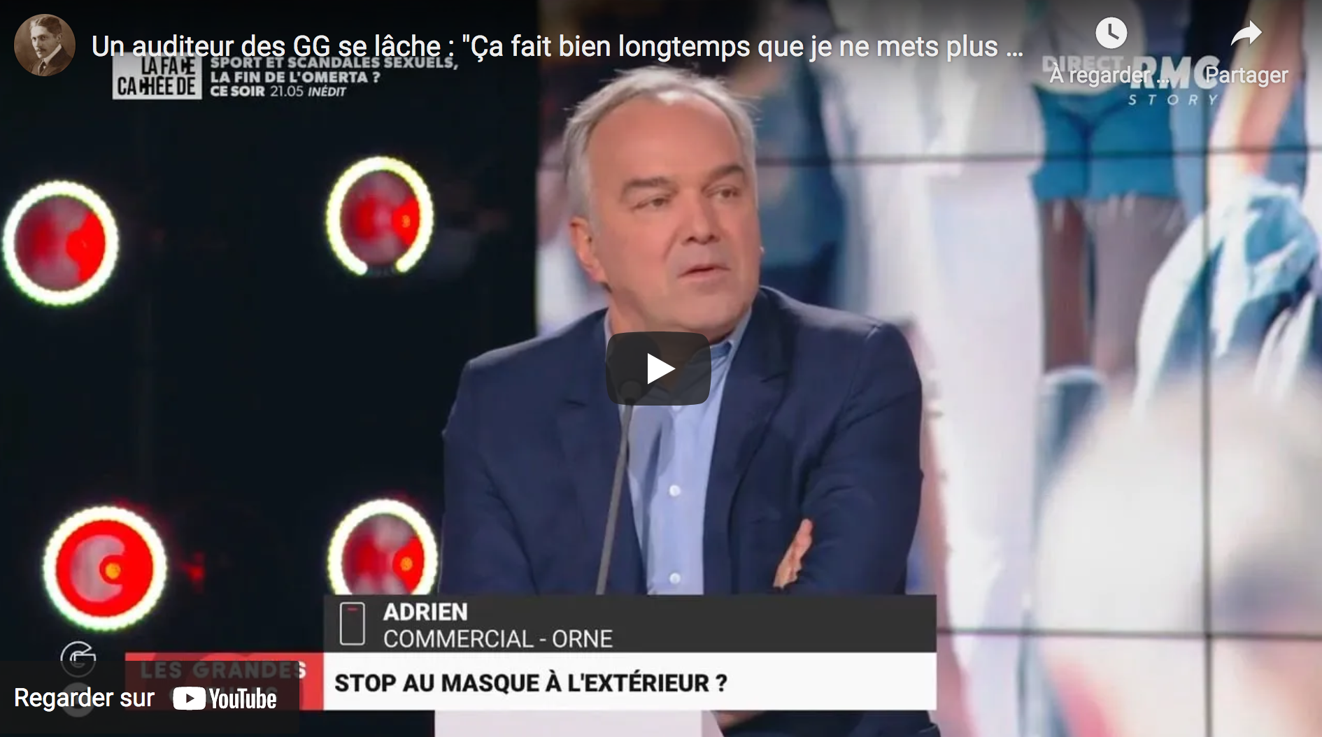 Un auditeur des “Grandes Gueules” (RMC) se lâche : “Ça fait bien longtemps que je ne mets plus cette muselière dehors !”