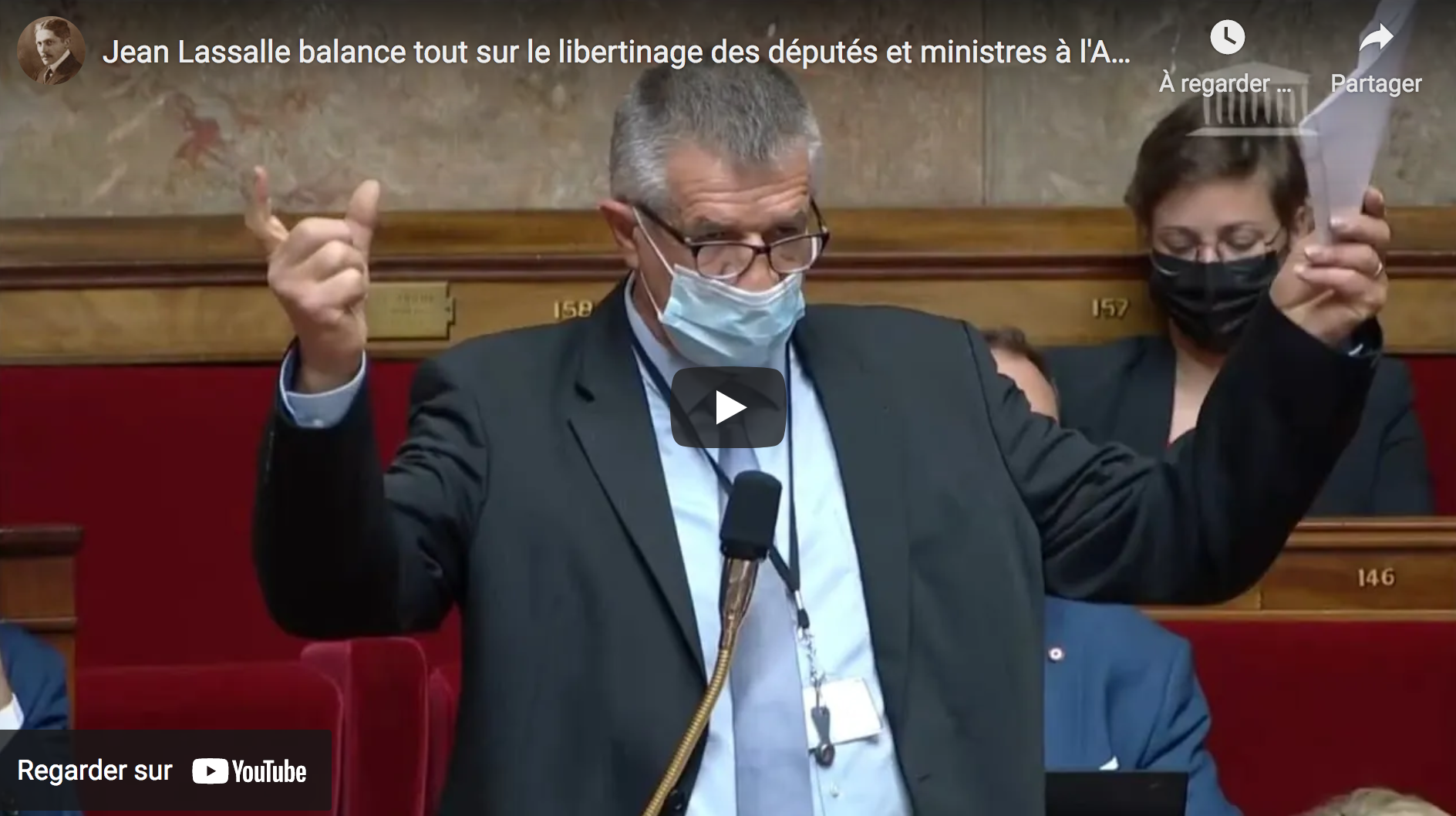 Jean Lassalle balance sur le libertinage des députés et ministres à l’Assemblée nationale (VIDÉO)