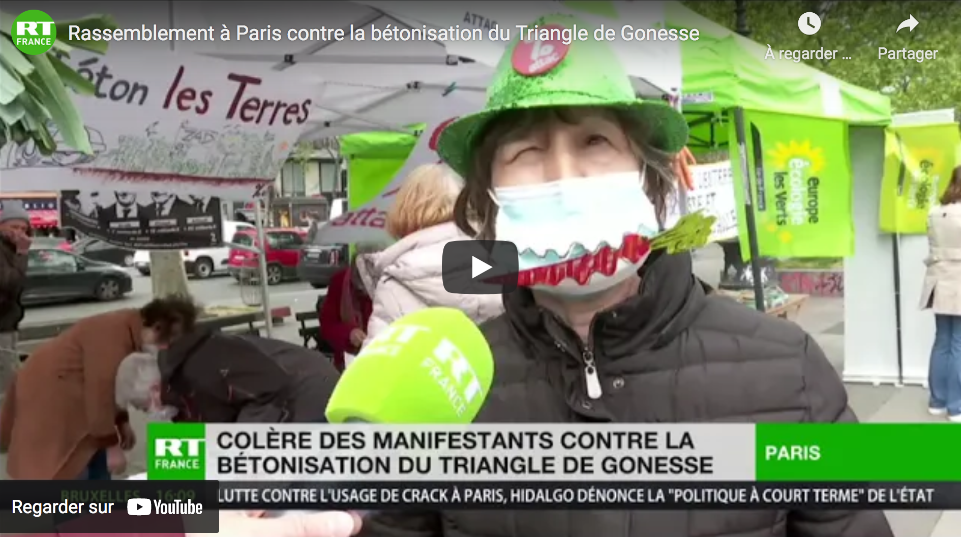 Rassemblement à Paris contre la bétonisation du Triangle de Gonesse (VIDÉO)