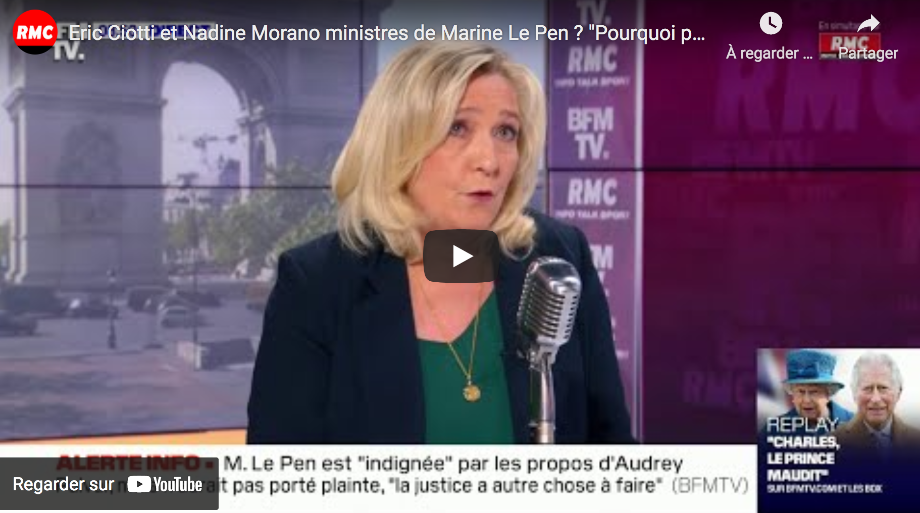 Éric Ciotti et Nadine Morano ministres de Marine Le Pen ? “Pourquoi pas” (VIDÉO)