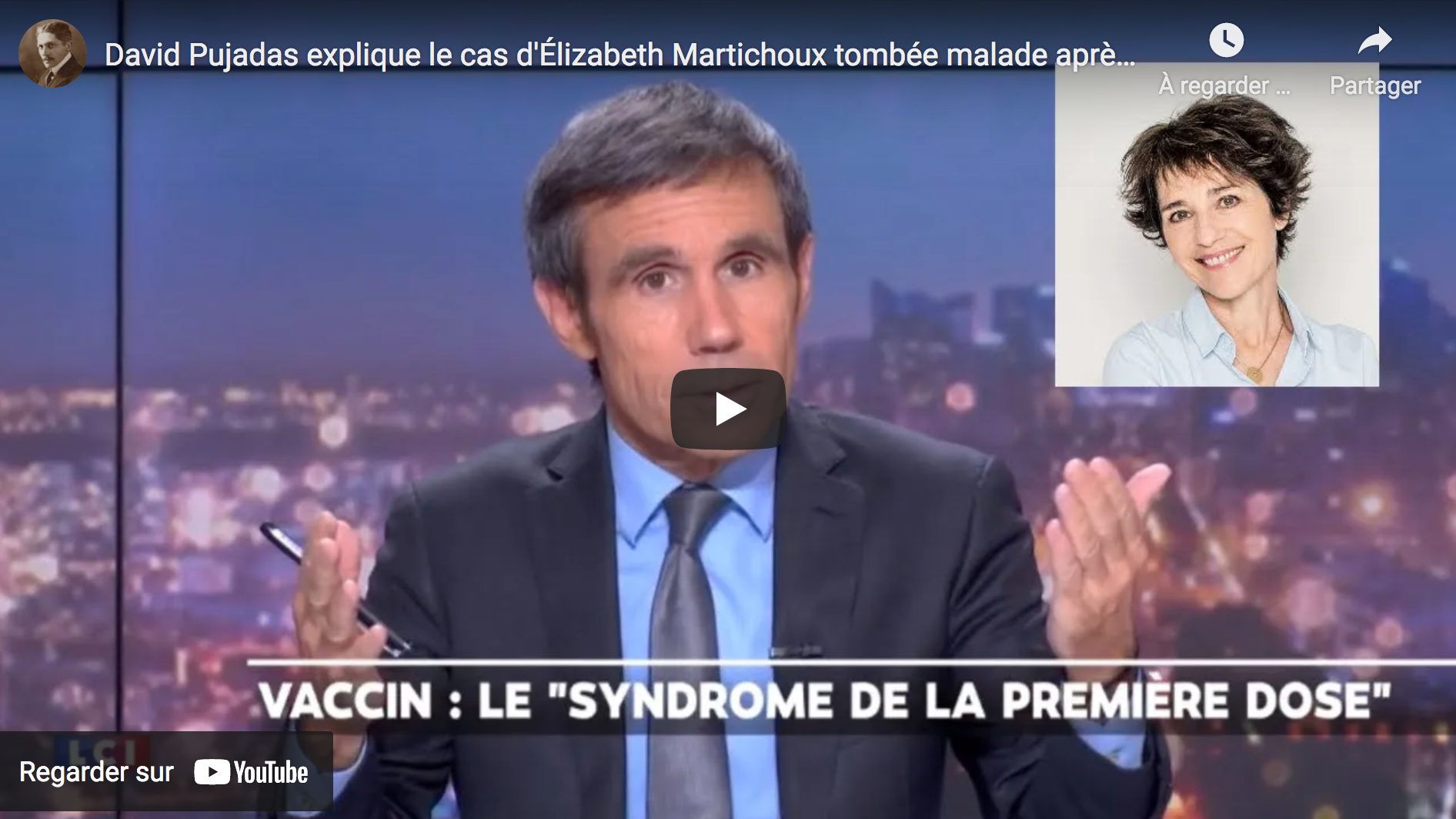 Dubitatif, David Pujadas explique le cas de la journaliste Élizabeth Martichoux tombée malade du Covid plusieurs semaines après la première injection… (VIDÉO)