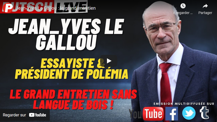 Jean-Yves Le Gallou : le grand entretien (VIDÉO)