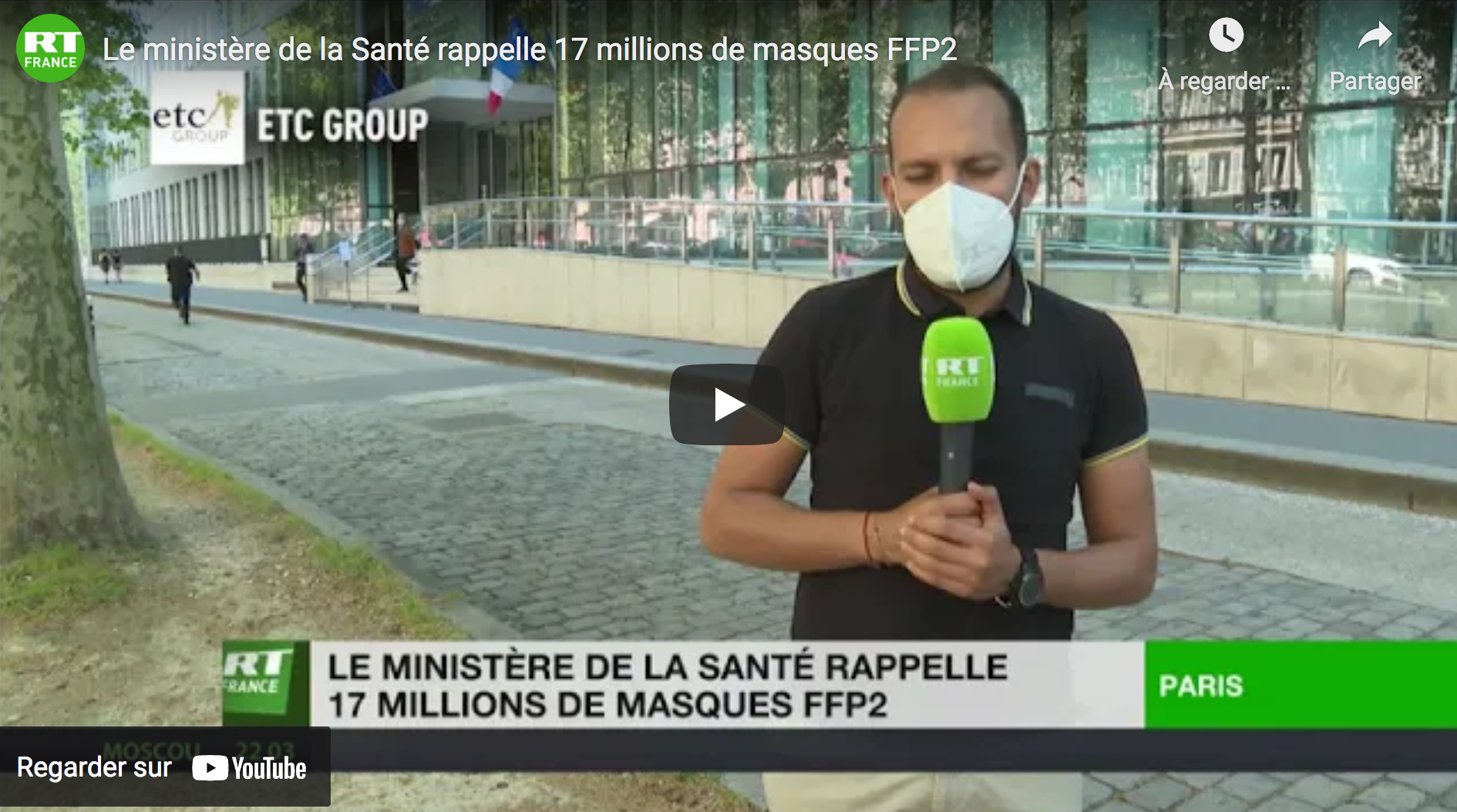 Le ministère de la Santé rappelle 17 millions de masques FFP2