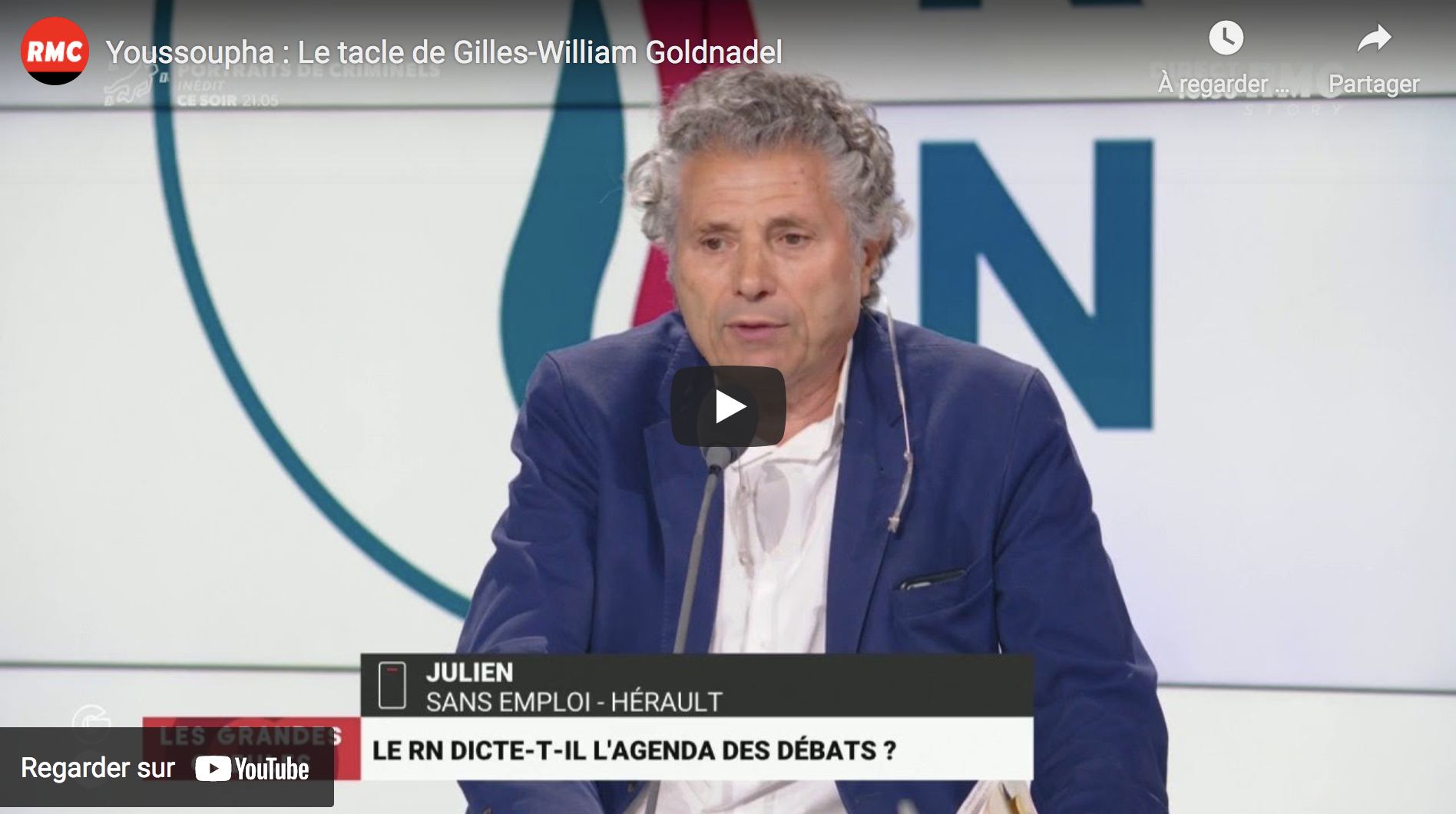 “Youssoupha” (sic) : Le tacle de Gilles-William Goldnadel (VIDÉO)