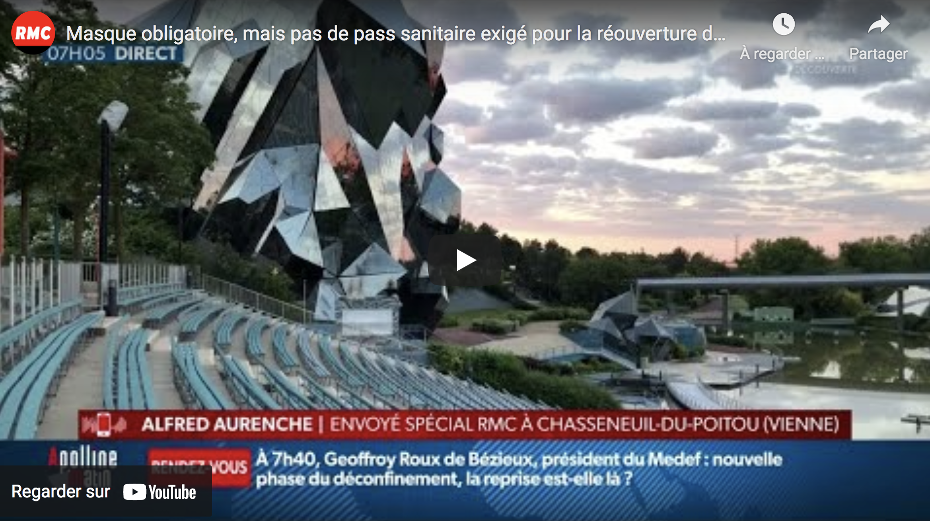Masque obligatoire, mais pas de pass sanitaire exigé pour la réouverture du Futuroscope (VIDÉO)