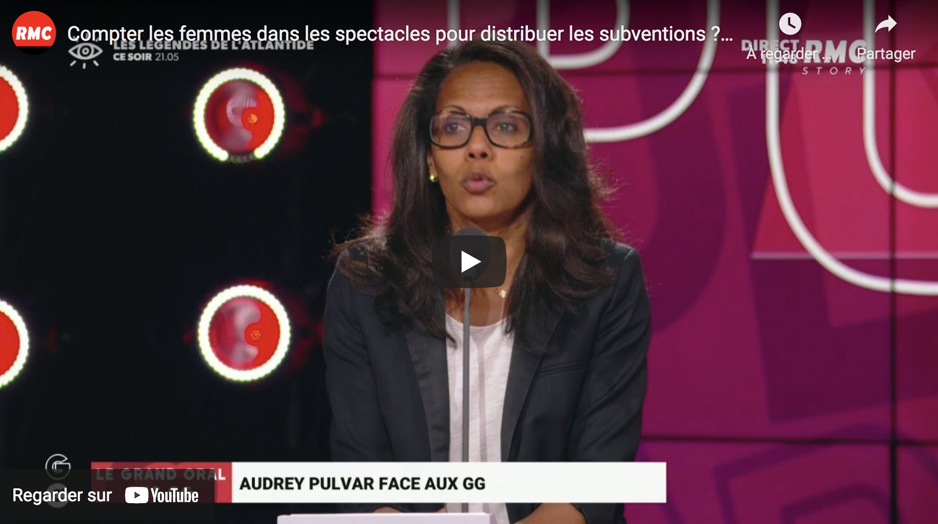 Compter les femmes dans les spectacles pour distribuer les subventions ? “Ça ne me choque pas” (Audrey Pulvar)