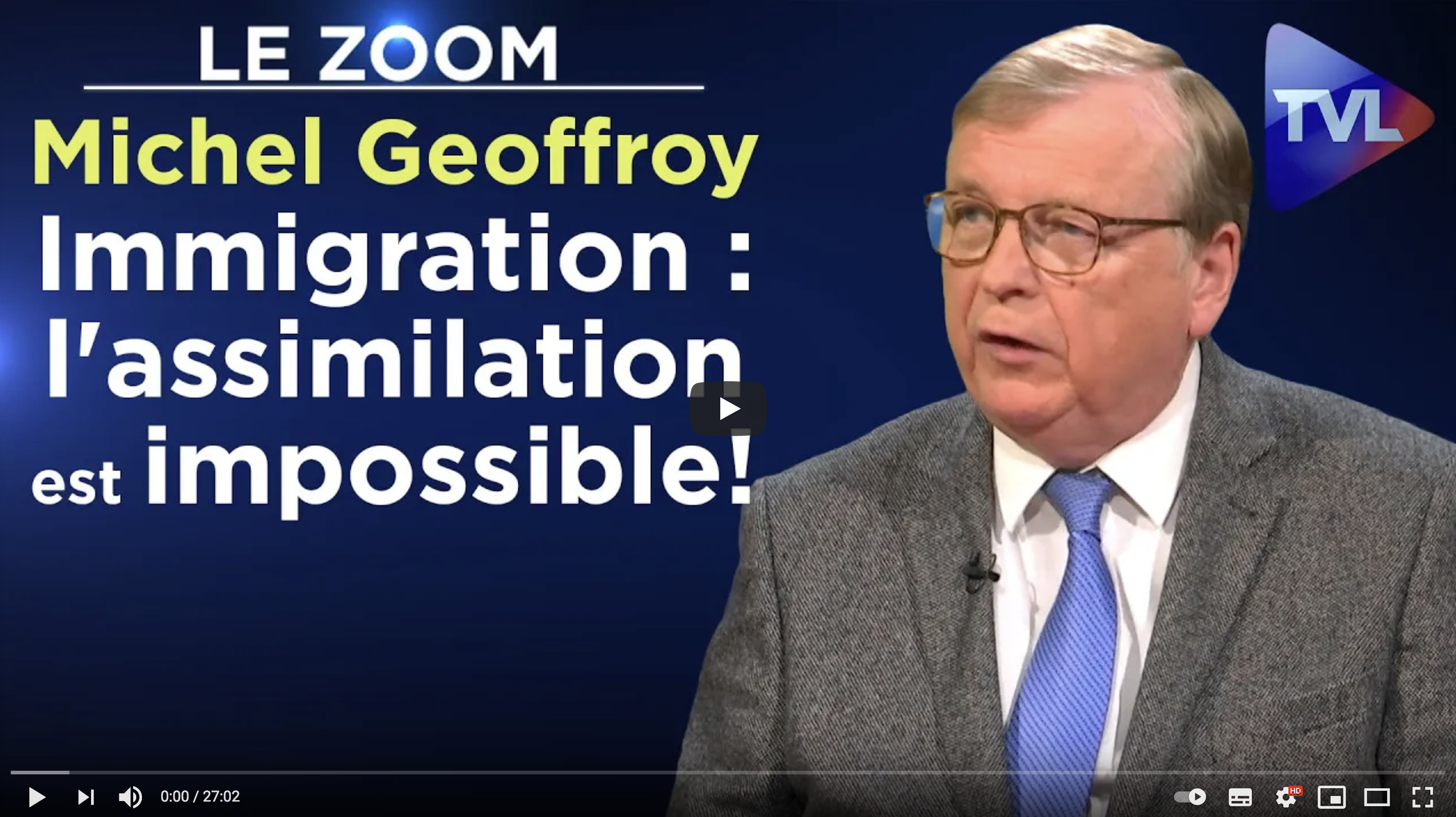 Immigration : “L’assimilation est impossible !” (Michel Geoffroy)