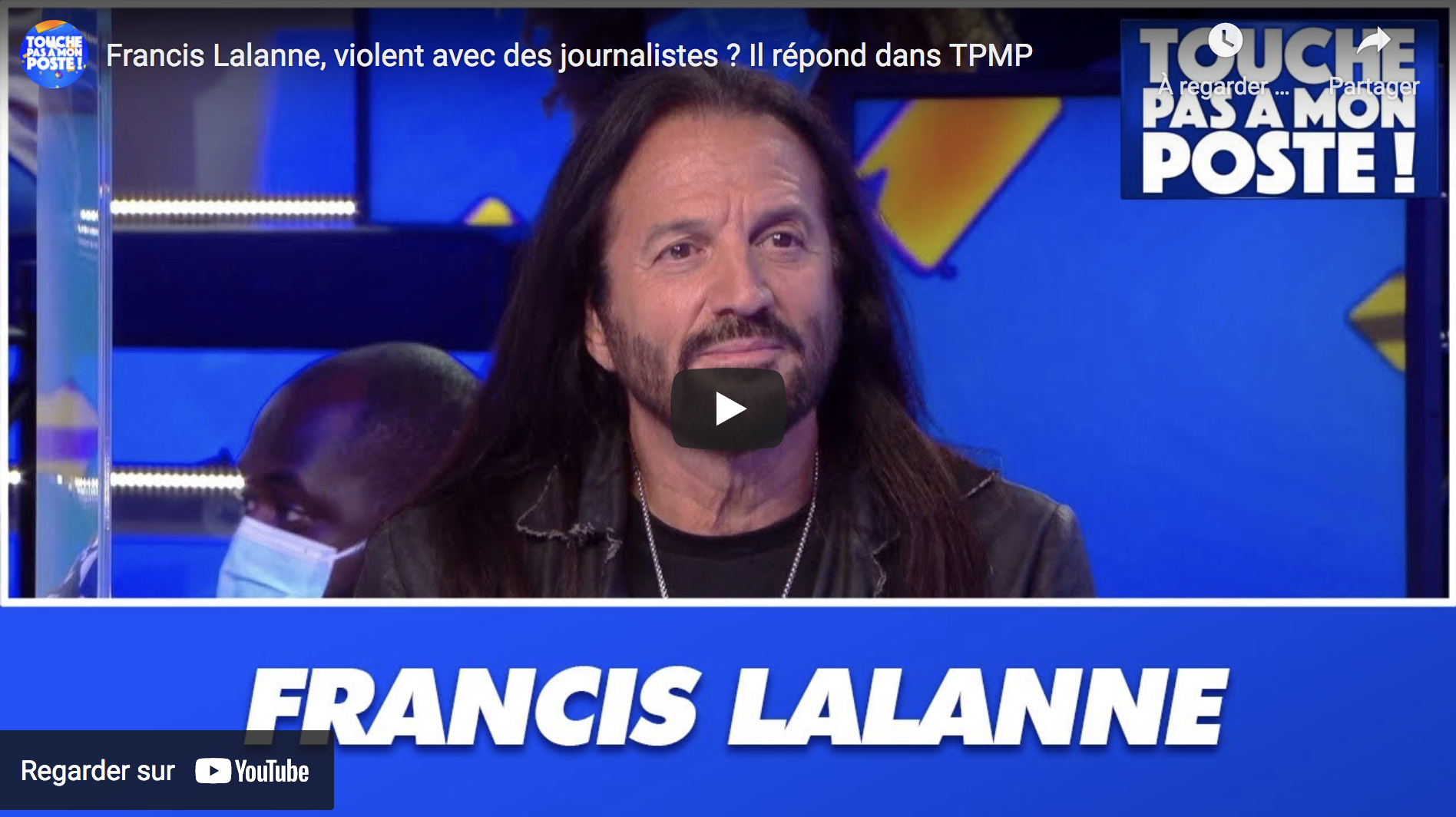 Francis Lalanne, violent avec des journalistes ? Il répond dans “TPMP” (VIDÉO)