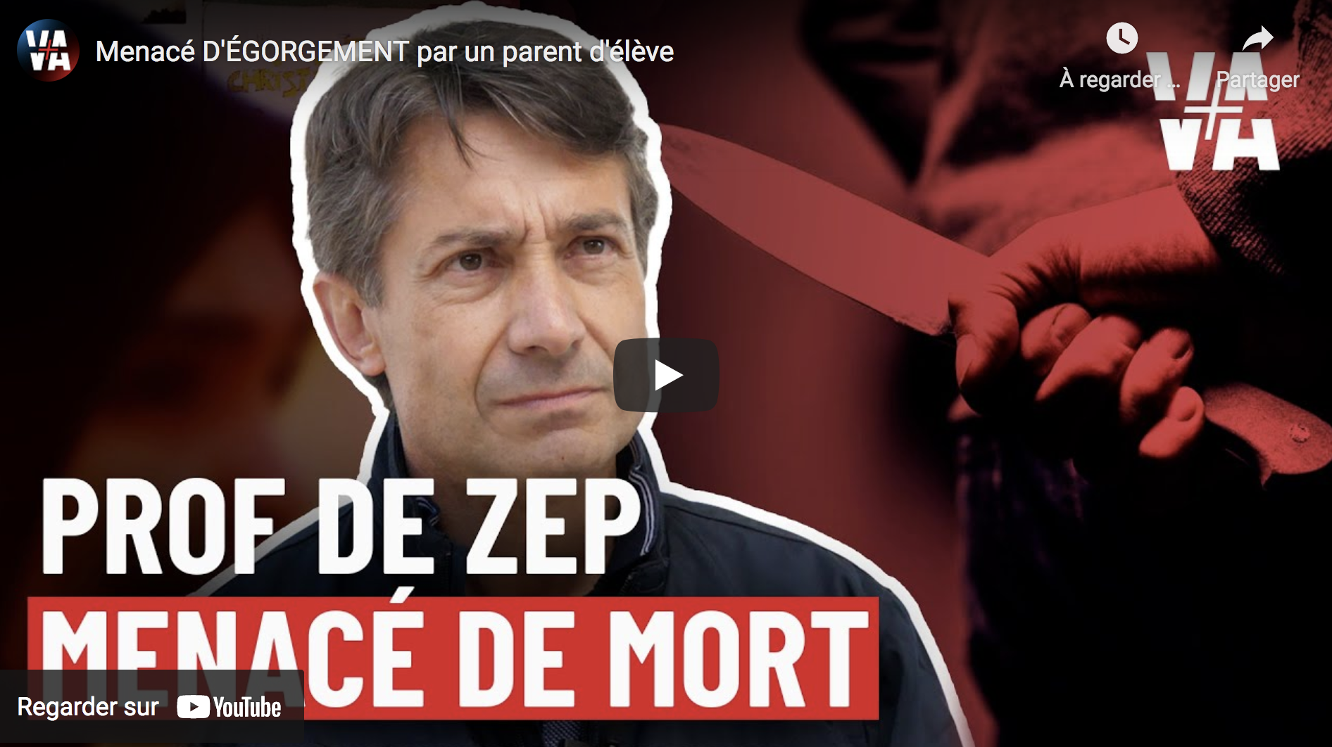 Menacé d’égorgement par un parent d’élève islamiste (TÉMOIGNAGE)
