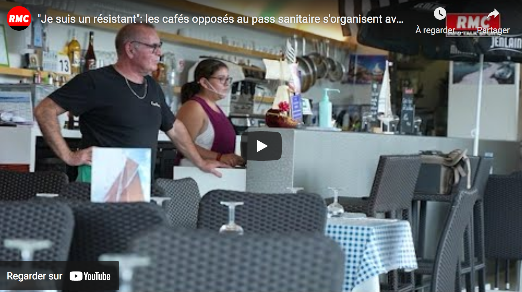 “Je suis un résistant” : les cafés opposés au pass sanitaire s’organisent avant son entrée en vigueur (VIDÉO)