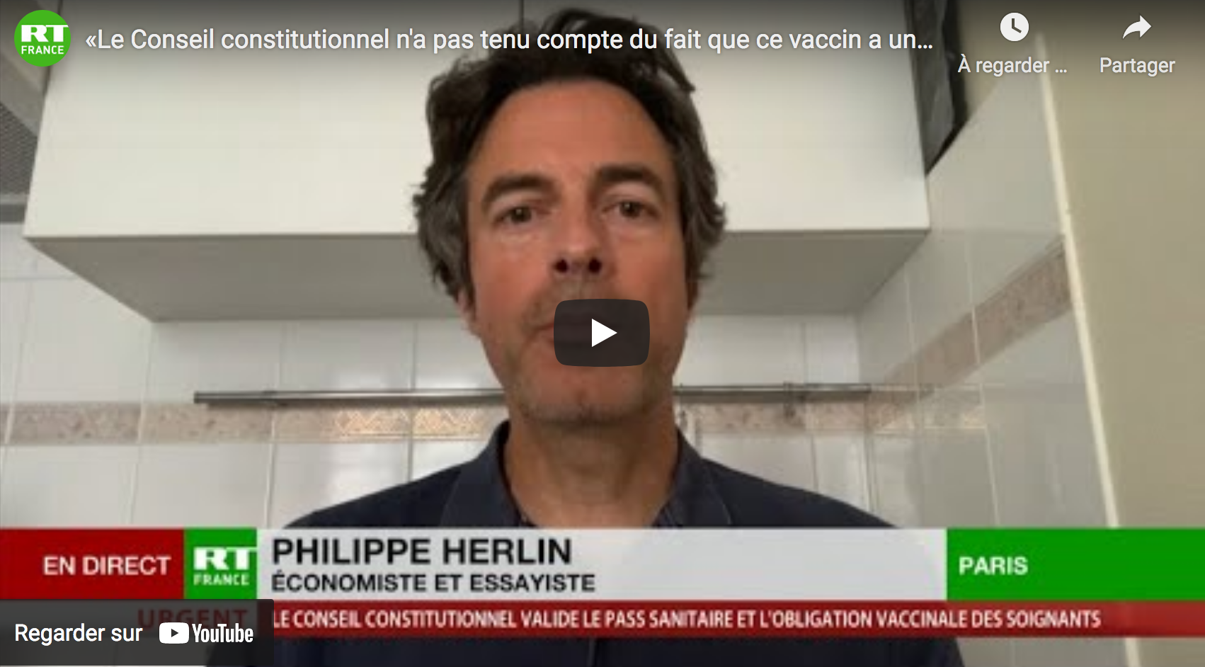Philippe Herlin : « Le Conseil constitutionnel n’a pas tenu compte du fait que ce vaccin a une balance bénéfice-risque » (VIDÉO)