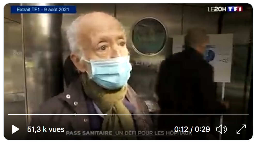 Ce vieil homme suit une chimio et a failli être empêché d’entrer à l’hôpital faute de pass sanitaire (VIDÉO)