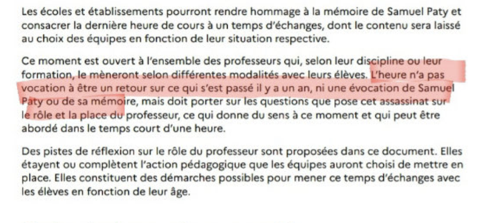L’hommage à la victime de l’islam Samuel Paty dans les écoles n’en est pas un, voici pourquoi !