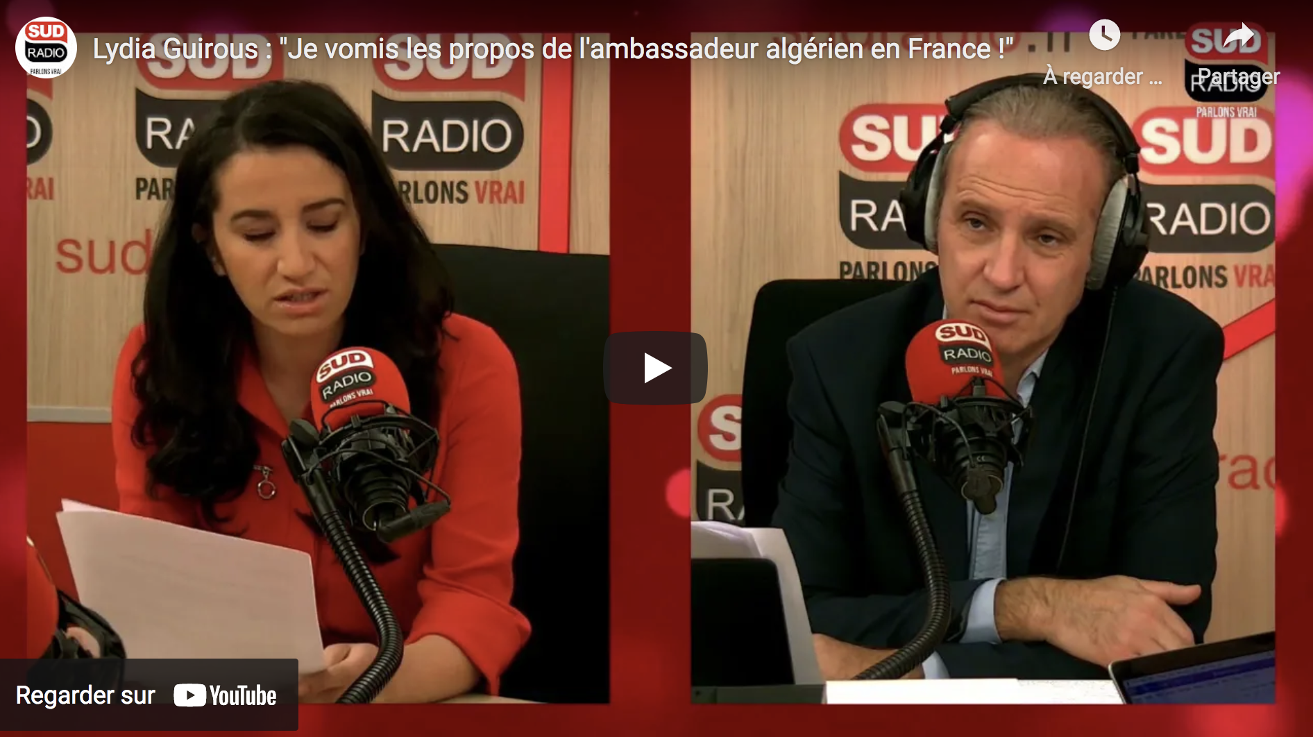 Lydia Guirous : “Je vomis les propos de l’ambassadeur algérien en France !” (VIDÉO)
