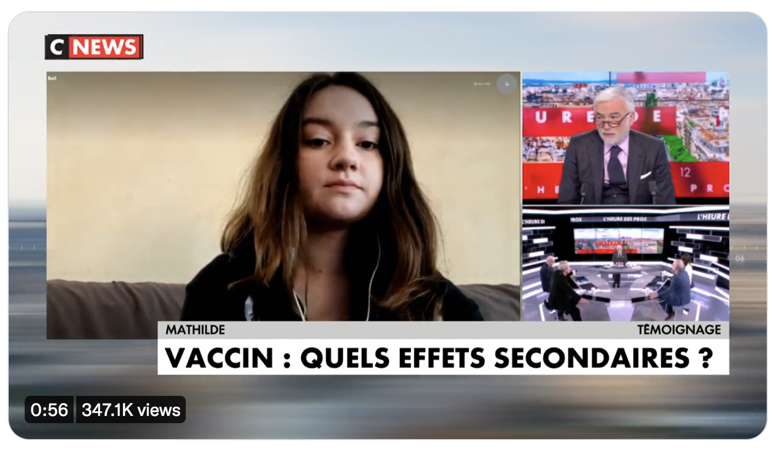 Mathilde, adolescente de 16 ans victime de la “vaccination” contre le Covid : « Aujourd’hui, je n’arrive plus à marcher, ma colonne vertébrale me brûle en permanence » (VIDÉO)