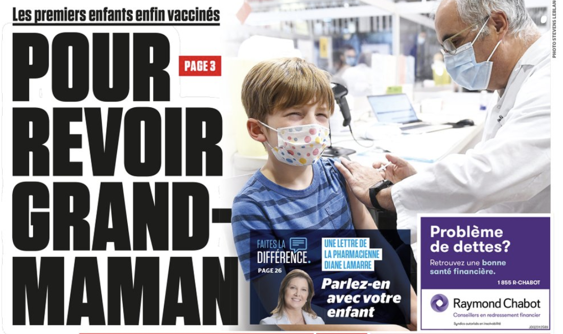 Québec : Chantage au “vaccin” anti-Covid… même pour les enfants !
