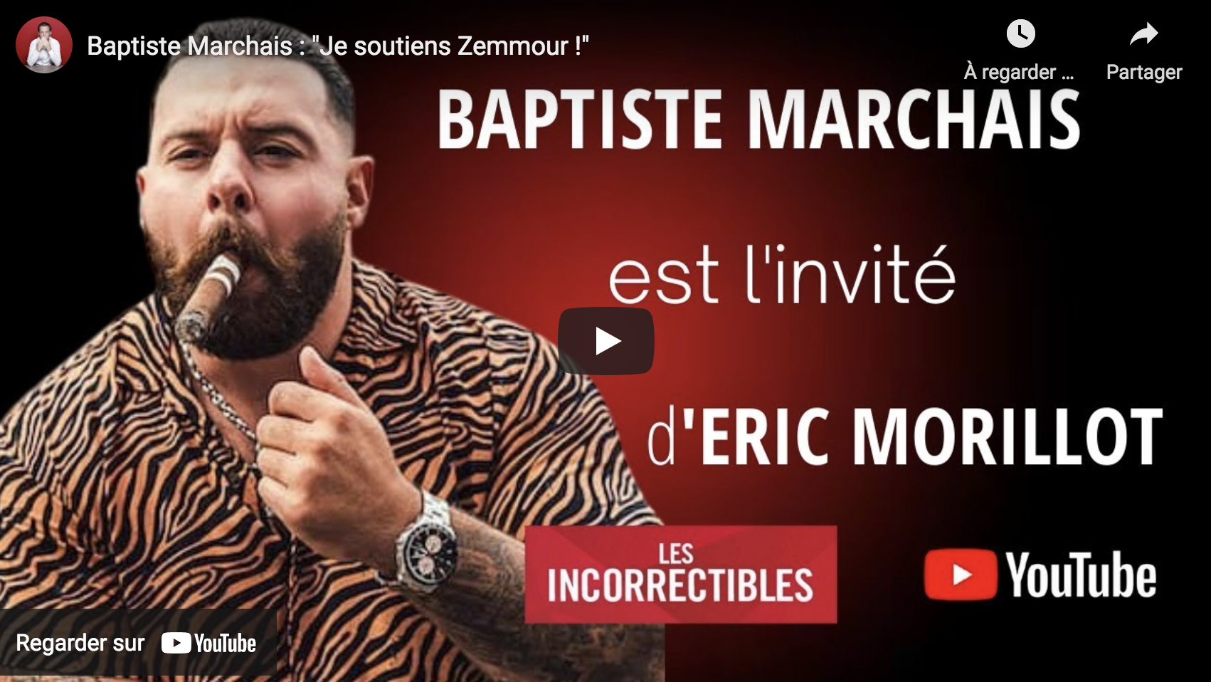 Baptiste Marchais : “Je soutiens Zemmour !” (VIDÉO)