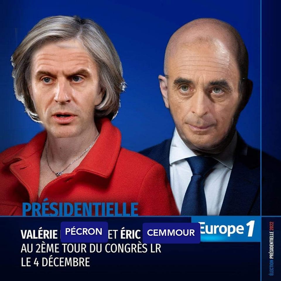 2e tour de la primaire LR : Valérie Pécron VS Éric Cemmour