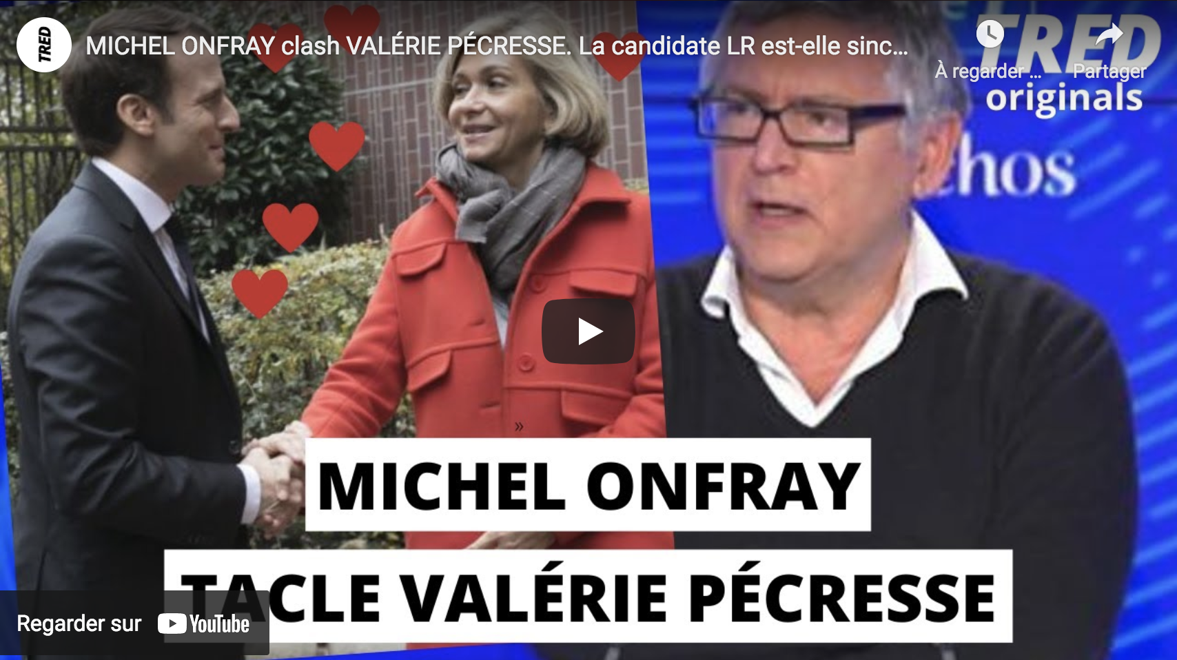 Michel Onfray met en cause Valérie Pécresse. La candidate LR est-elle sincère ? (VIDÉO)