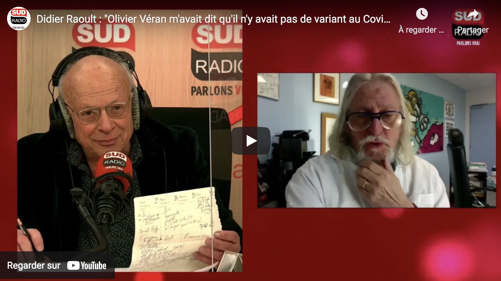 Pr Didier Raoult : “Olivier Véran m’avait dit qu’il n’y avait pas de variant au Covid” (VIDÉO)