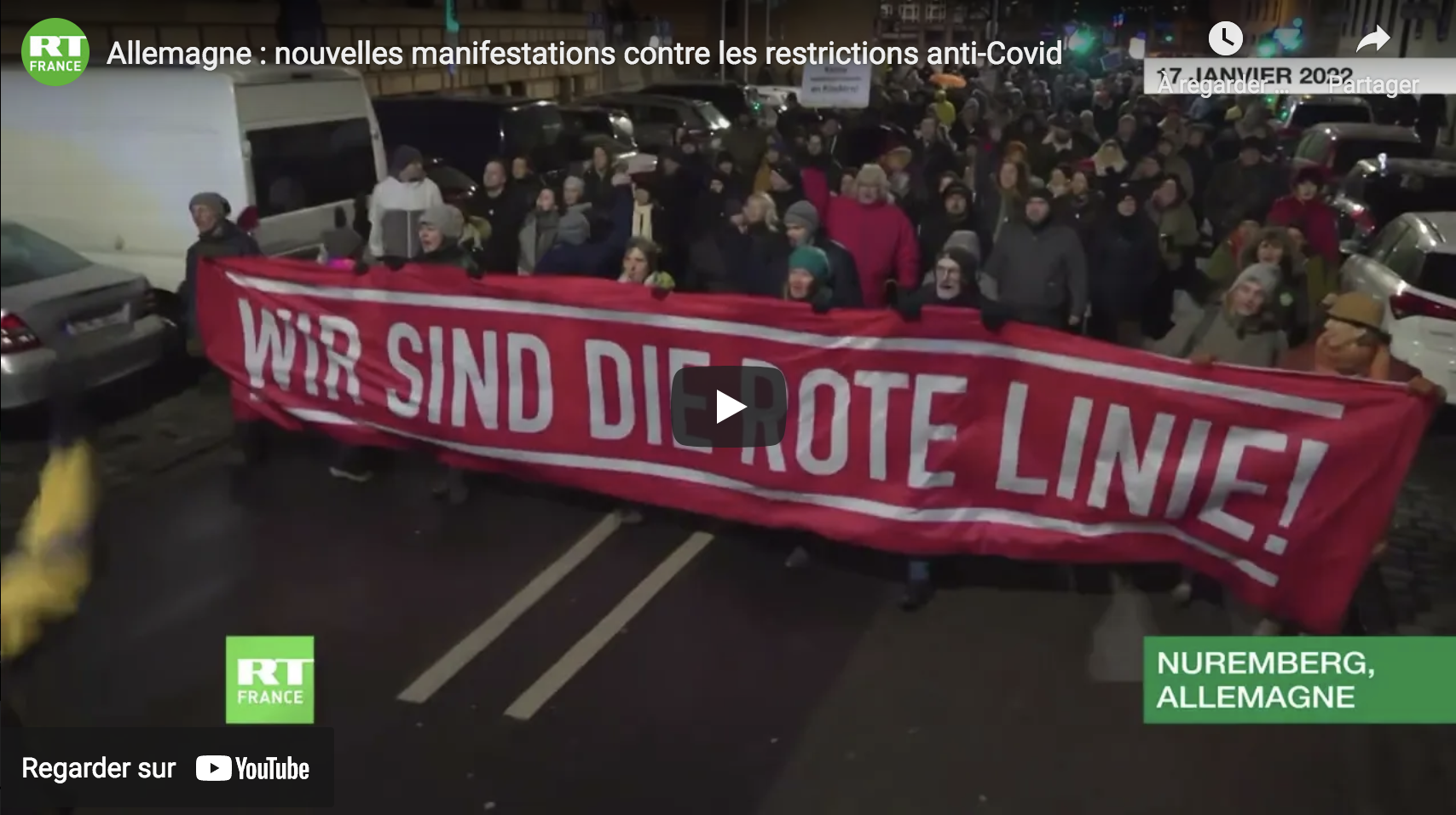 Allemagne : nouvelles manifestations contre les restrictions anti-Covid (VIDÉO)
