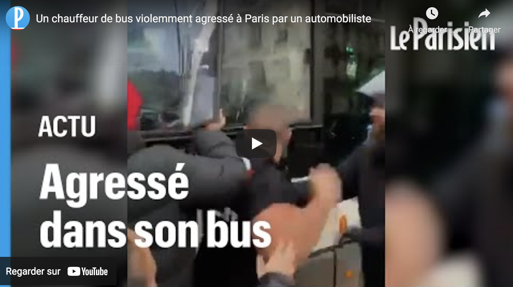 Un chauffeur de bus violemment agressé à Paris par un maghrébin très énervé (VIDÉO)