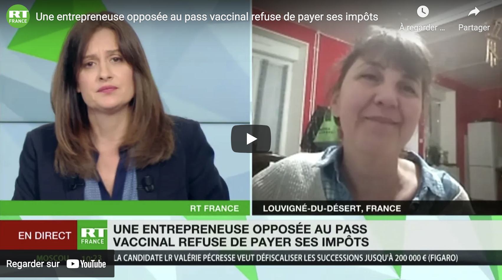 Une entrepreneuse opposée au pass vaccinal refuse de payer ses impôts (ENTRETIEN)