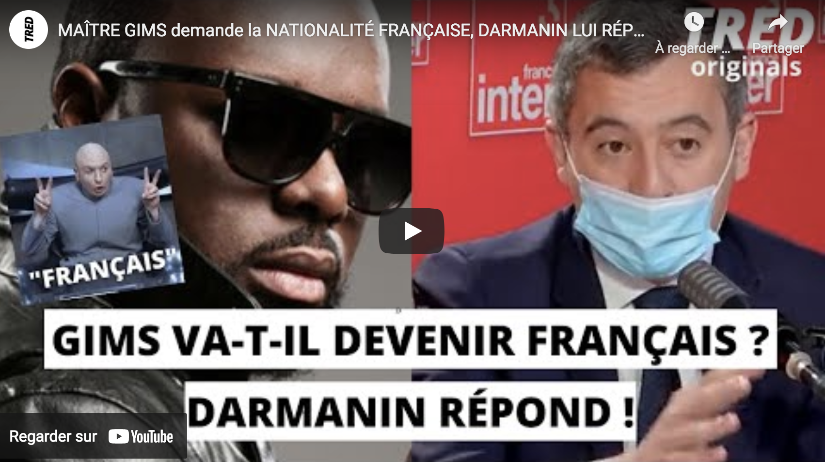 Le rappeur africain Maître Gims demande la nationalité française, Gérald Darmanin lui répond sèchement (VIDÉO)