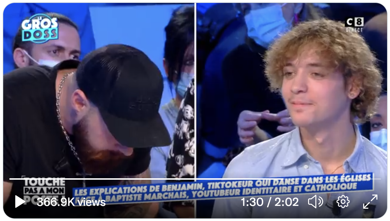 Baptiste Marchais Benjamin Ledig Tpmp Baptiste Marchais VS Benjamin Ledig sur le plateau de "TPMP" (C8) -  Nouvelles de France Portail libéral-conservateur