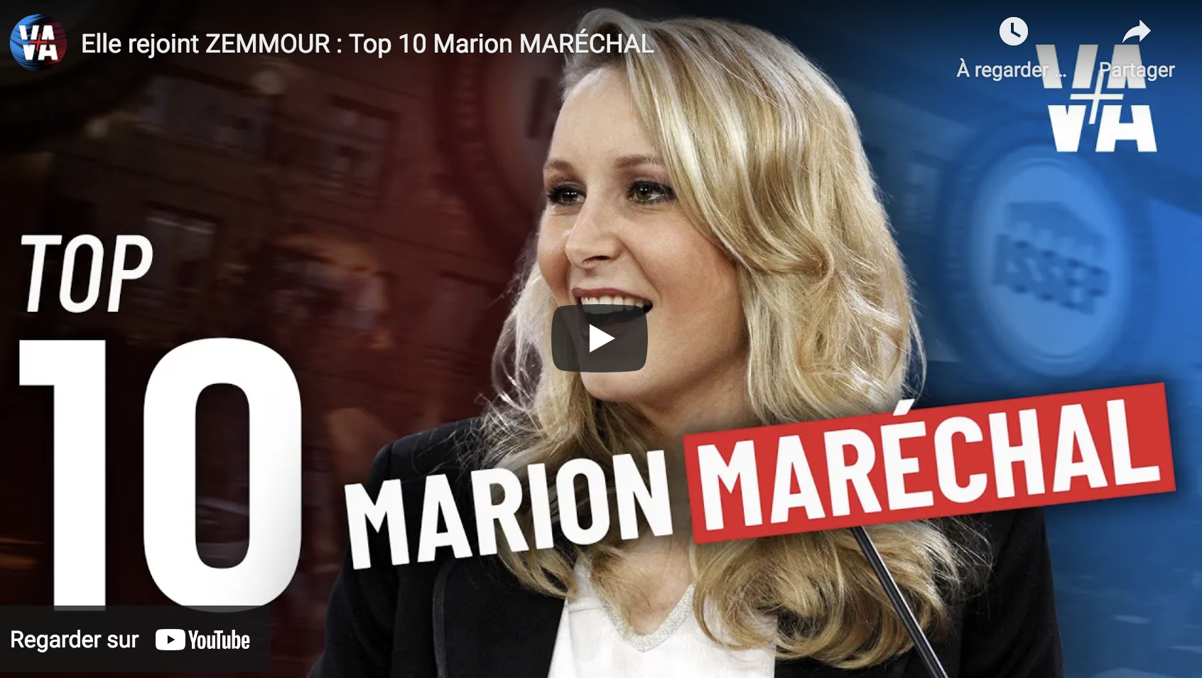 Elle rejoint Éric Zemmour : Top 10 Marion Maréchal (VIDÉO)
