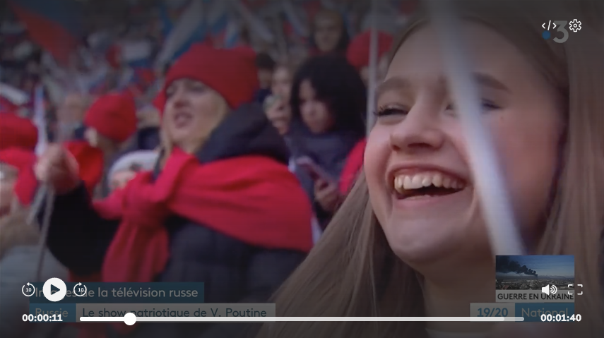 Guerre en Ukraine : Vladimir Poutine donne un grand show patriotique dans le plus grand stade de Russie
