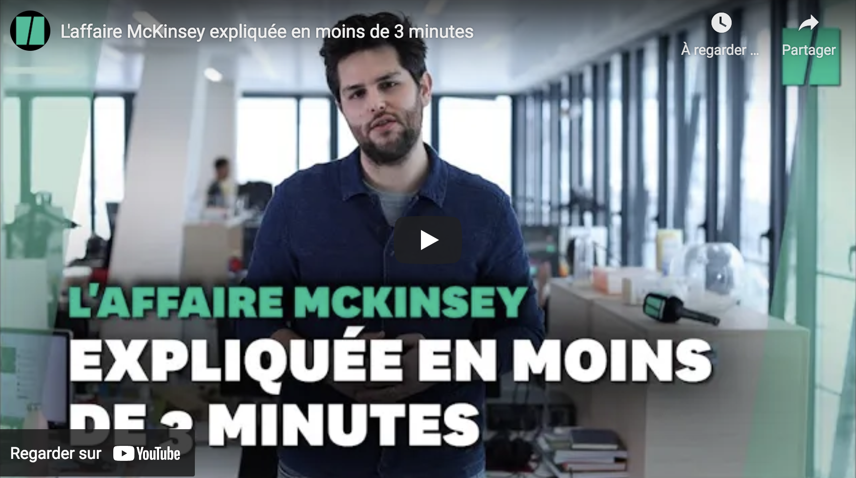 L’affaire McKinsey expliquée en moins de 3 minutes (VIDÉO)