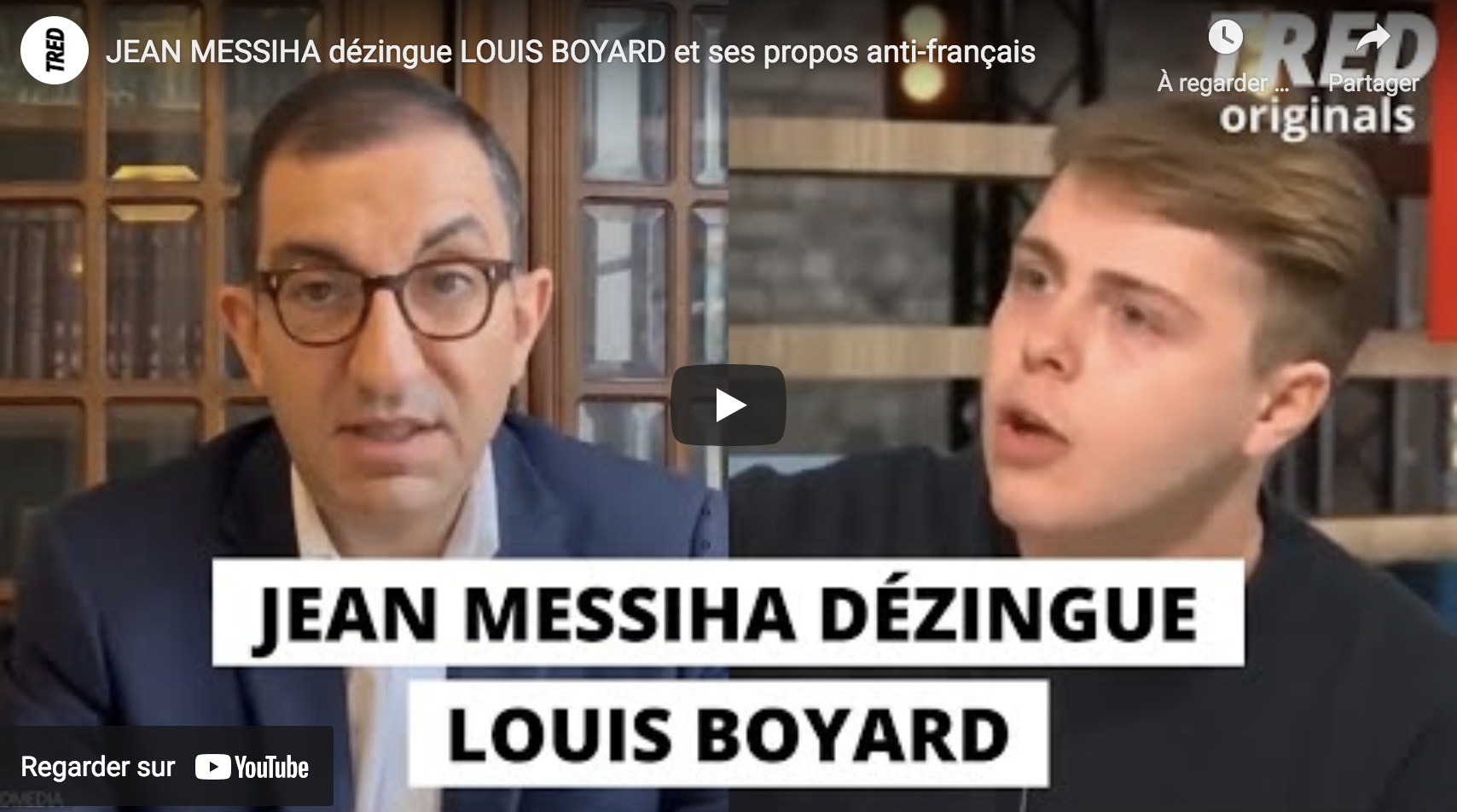 Jean Messiha dézingue Louis Boyard et ses propos anti-français (VIDÉO)