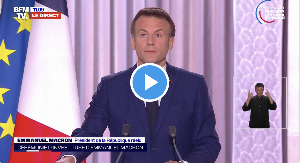 Investiture : Emmanuel Macron prétend avoir changé (grand remplacé ?) le peuple en cinq ans (VIDÉO)