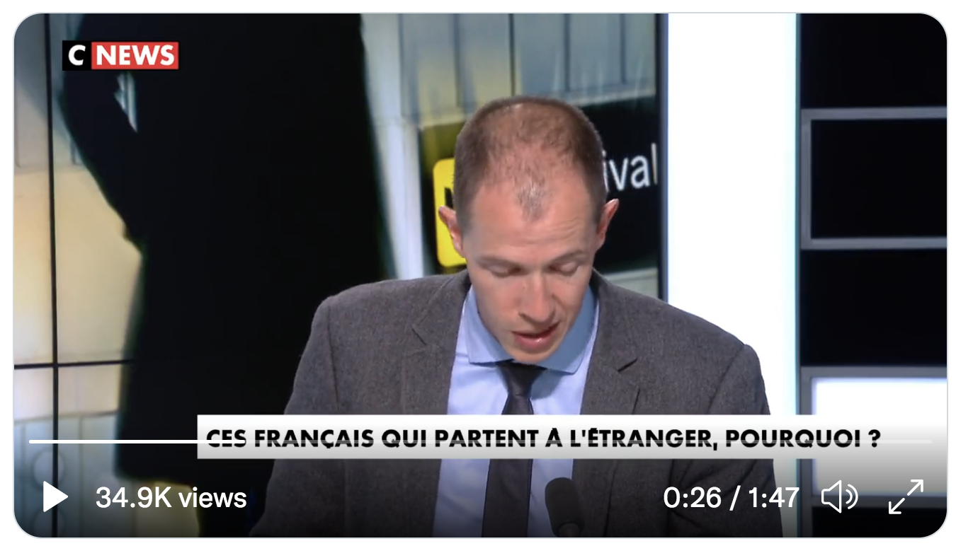 Dimitri Pavlenko concernant les Français qui partent vivre à l’étranger : « Ils partent parce qu’ils ne se sentent pas en sécurité en France. Ils partent parce qu’ils sentent leur mode de vie menacé » (VIDÉO)