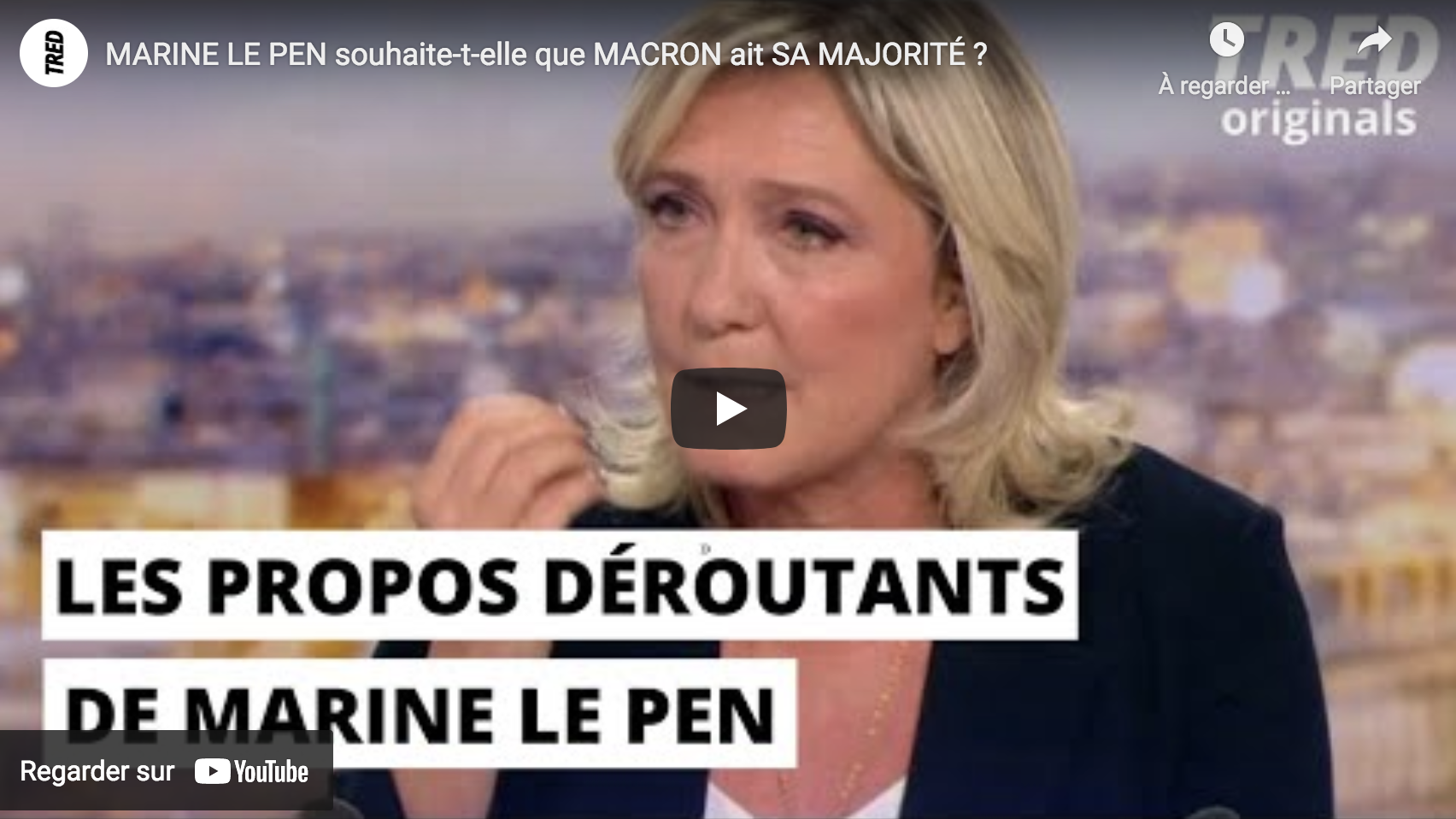 Marine Le Pen souhaite-t-elle qu’Emmanuel Macron ait sa majorité ? (VIDÉO)