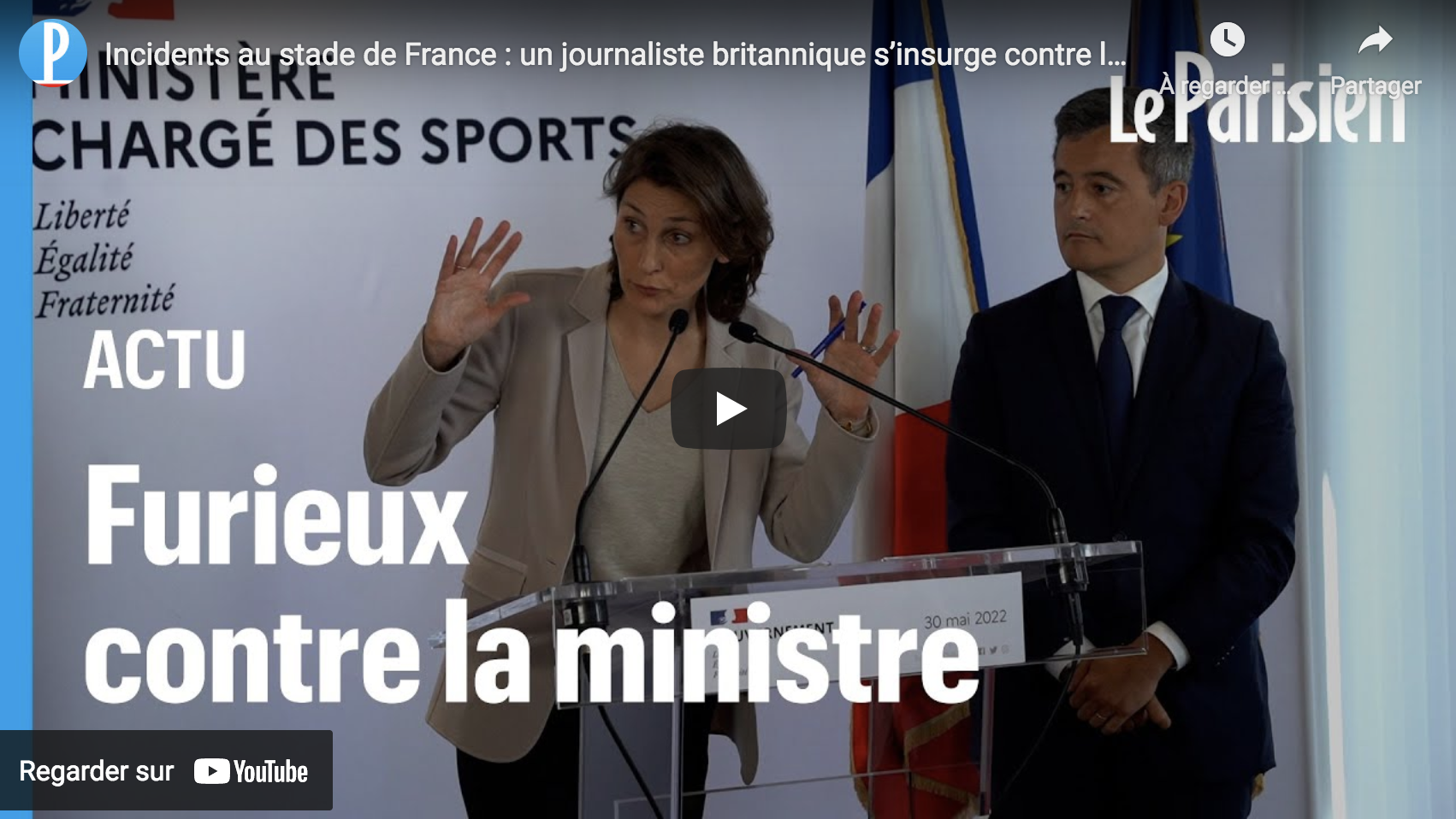 Incidents au stade de France : un journaliste britannique s’insurge contre le ministre français des Sports (VIDÉO)