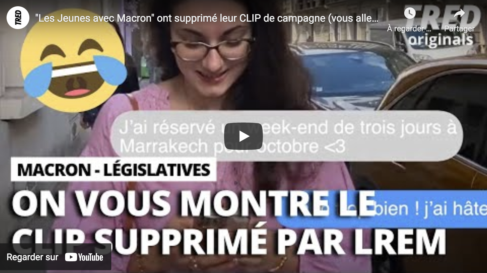 “Les Jeunes avec Macron” ont supprimé leur clip de campagne (vous allez comprendre pourquoi)