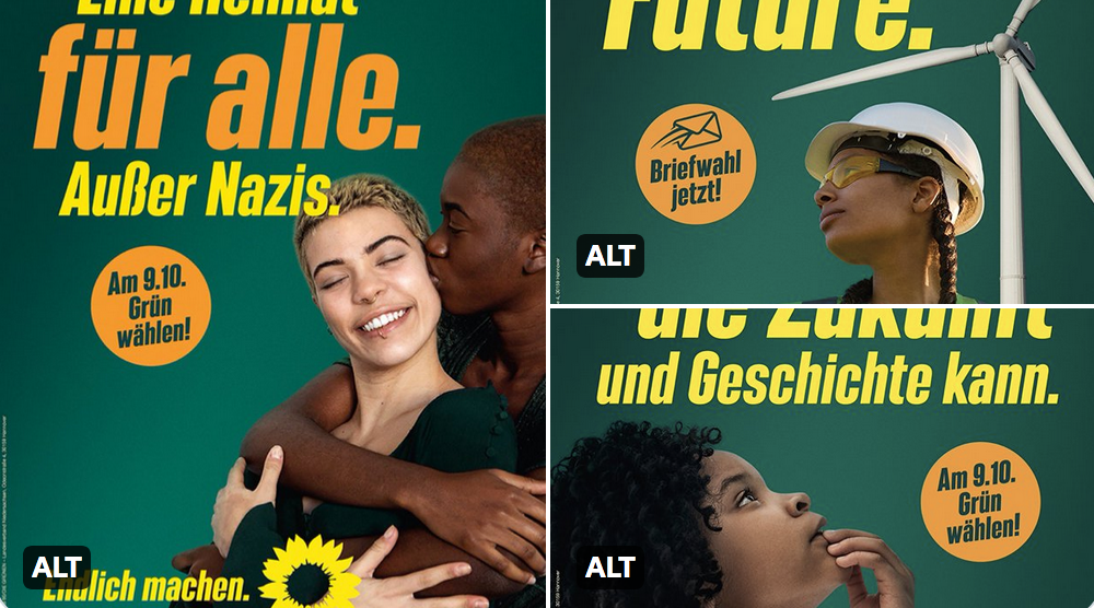 Les affiches LGBT et grand-remplacistes des Verts allemands