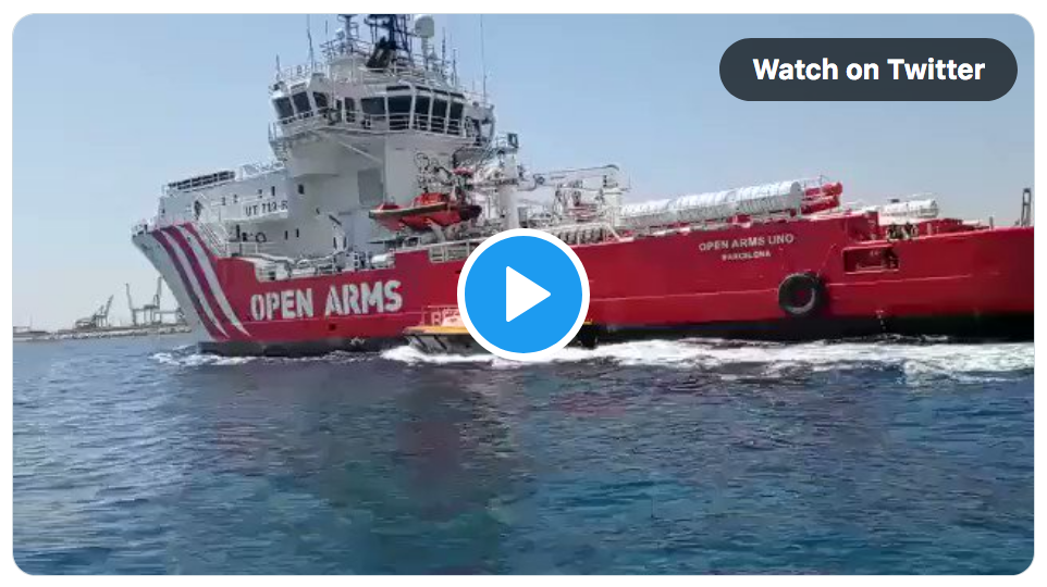 Le nouveau bateau de l’ONG Open Arms peut embarquer à bord jusqu’à 1 000 migrants pour les amener vers l’Europe… (VIDÉO)