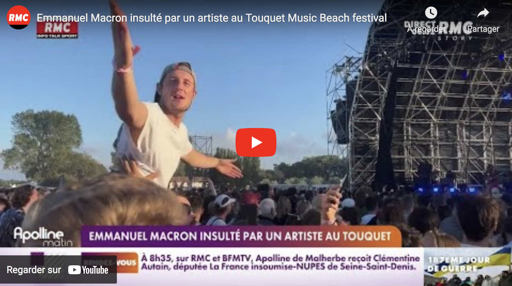 Emmanuel Macron insulté par un artiste au Touquet Music Beach festival (VIDÉO)