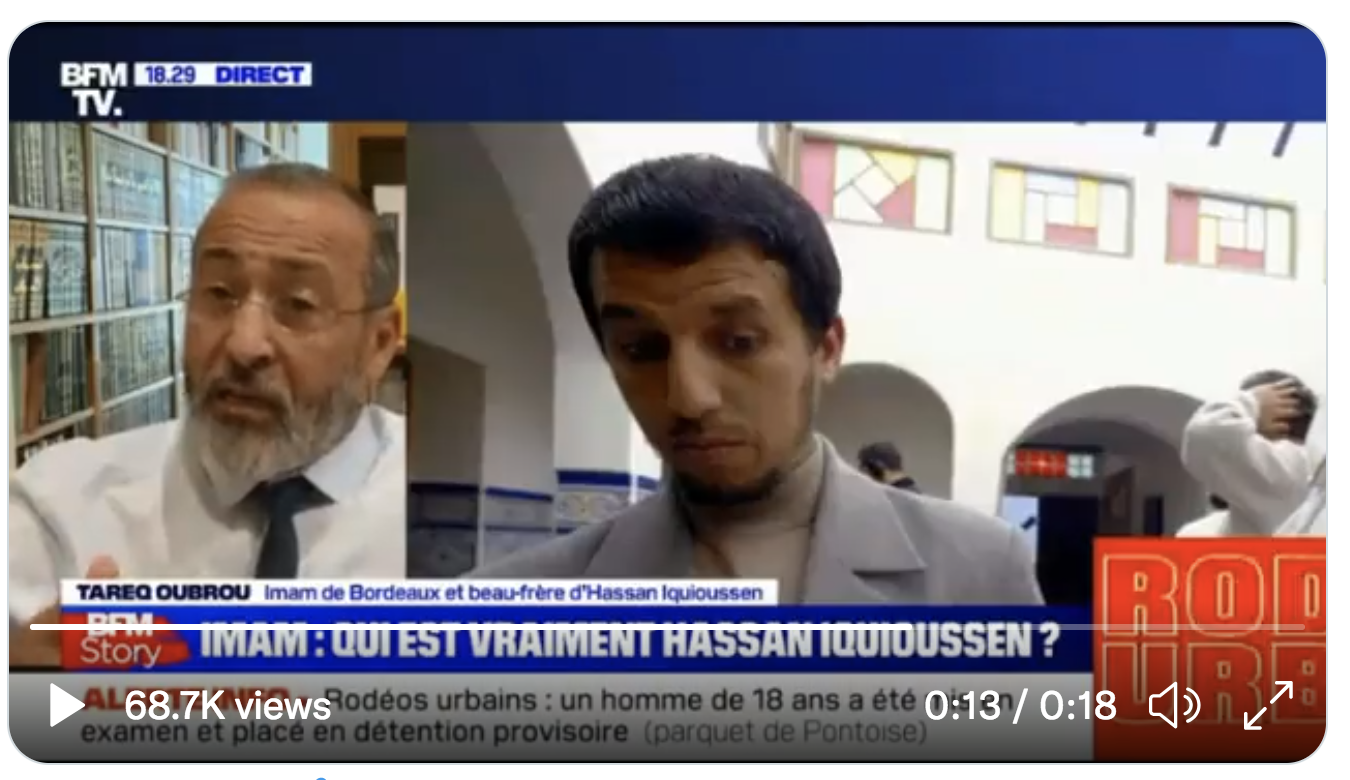 Tareq Oubrou, imam de Bordeaux : “Je ne fais pas de différence entre l’islamisme et l’islam. L’islamisme, c’est un islam en mouvement” (VIDÉO)