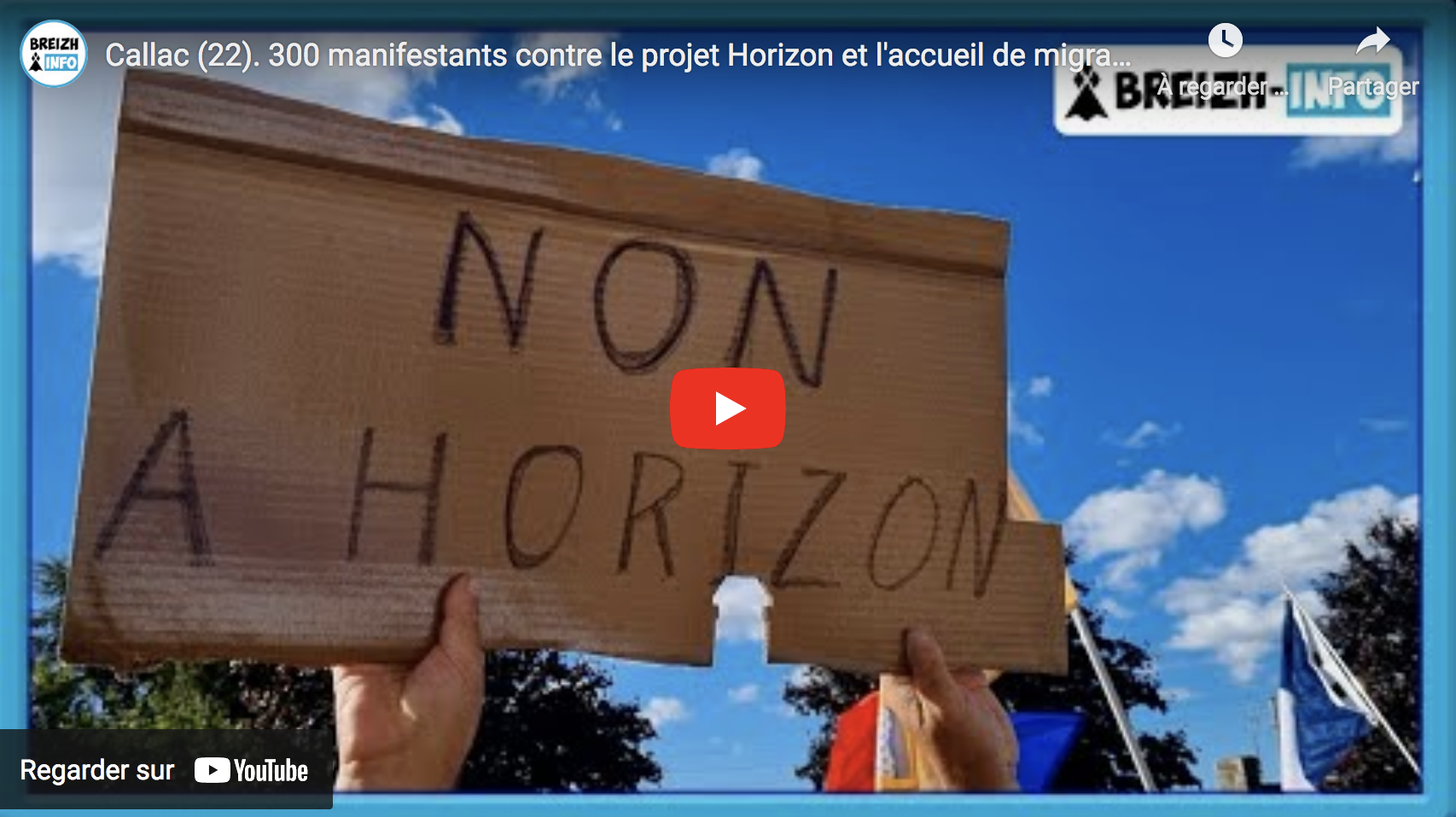 Callac (Côtes d’Armor) : 300 manifestants contre le projet Horizon et l’accueil d’immigrés arabo-musulmans (VIDÉO)